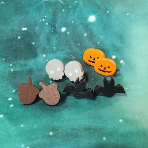 Handmade Halloween stud earring set